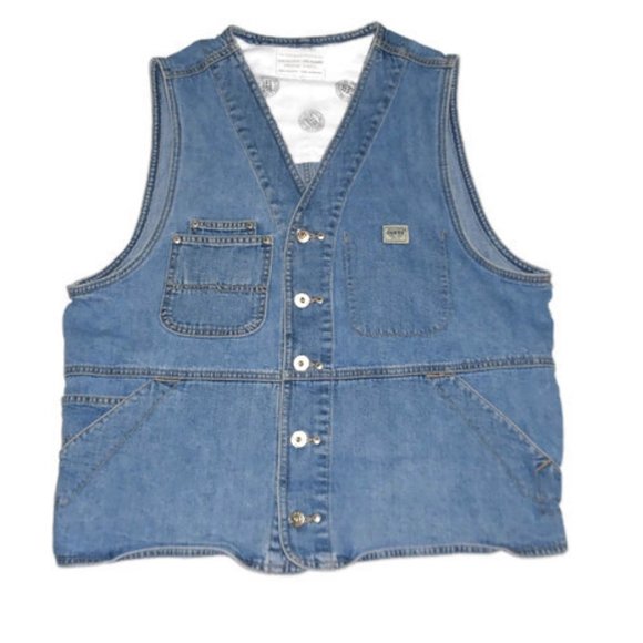 Guess Other - Vintage Guess Denim Vest Blue Jean USA 80's
